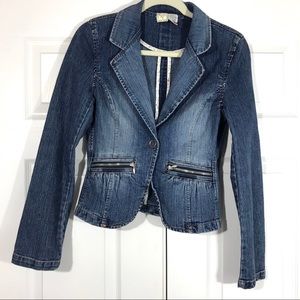 UNION BAY Fitted Blazer Denim Jacket